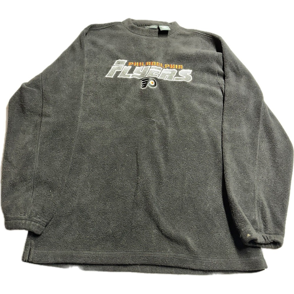 Pro Edge Vintage Philadelphia Flyers Fleece Crewneck Embroidered Sweatshirt NHL